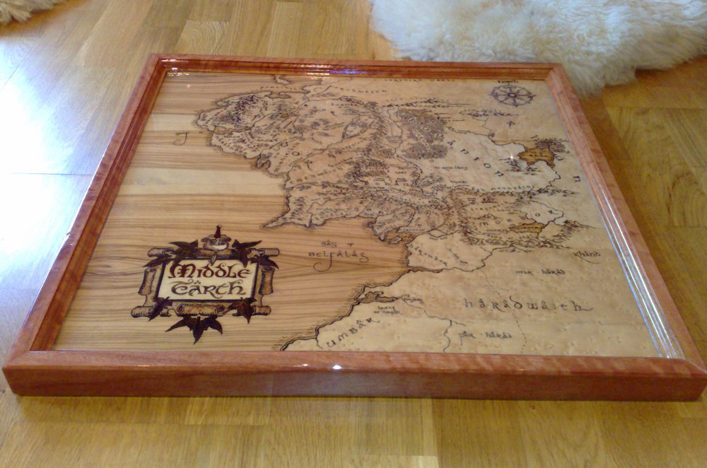 foto Intarzovaná mapa středozemě